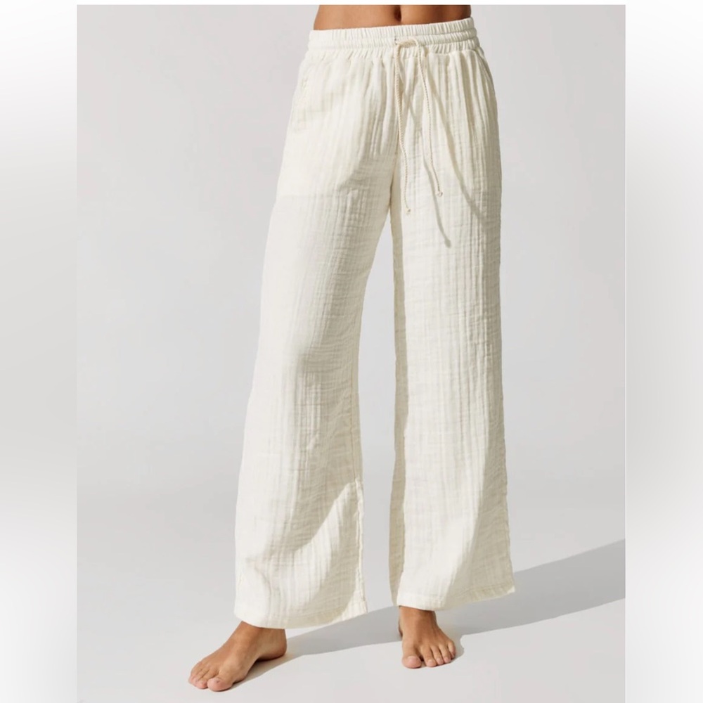 DONNI. Wide Leg Drawstring Pants